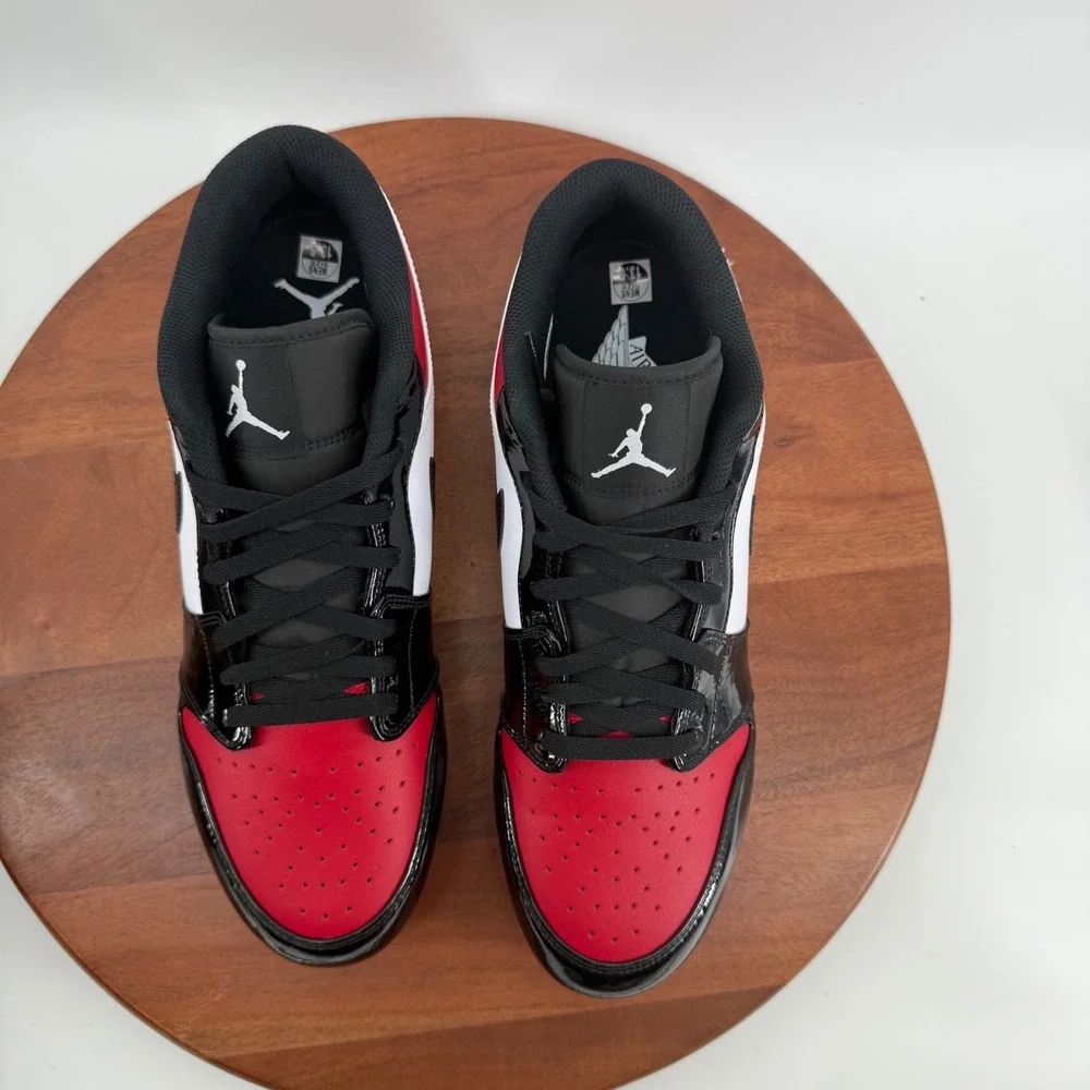 Nike Jordan 1 Low TD Red Black White Retro Football Cleats FJ6245-601 Mens 13.5